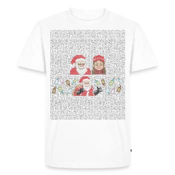 Noël Noël Noël No� - T-shirt Premium bio Homme - blanc - Devant - Nico (187cm)