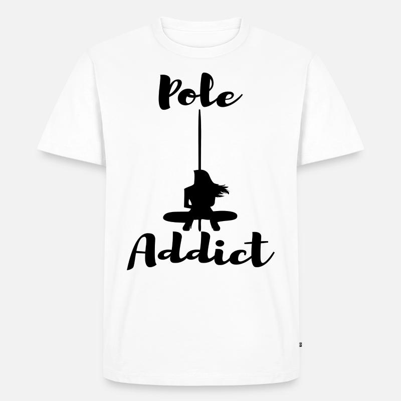 Pole Dance Stangen Geschenk Stangentanz - Männer Premium Bio T-Shirt - Weiß