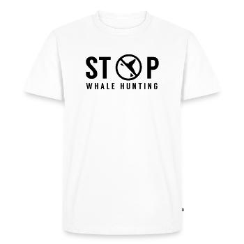 Stop whale hunting Whaling whale Save the whales Save the whales - Men's Premium Organic T-Shirt - white - Front - Nico (187cm)