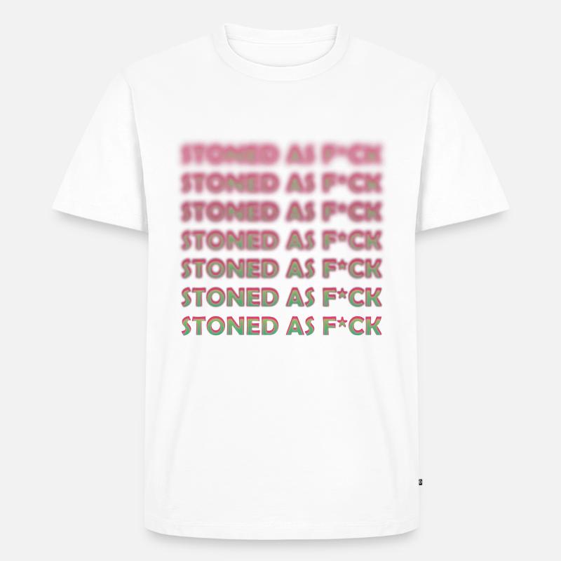 Stoned - Männer Premium Bio T-Shirt - Weiß
