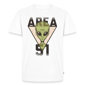 Zone 51 - T-shirt Premium bio Homme - blanc - Devant - Nico (187cm)