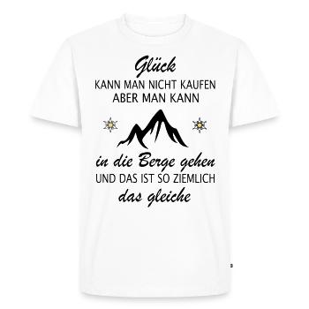 Mountain Mountains Mountains Hiking Berggspruch Gift - Men's Premium Organic T-Shirt - white - Front - Nico (187cm)