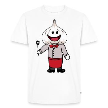 Chef Chef Chef Fantaisie Chef Ail - T-shirt Premium bio Homme - blanc - Devant - Nico (187cm)