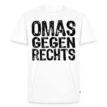 Anti racism statement anit hate left gift - Men's Premium Organic T-Shirt - white - Front - Nico (187cm)
