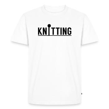 Knitting knitter knitter knitting knitting - Men's Premium Organic T-Shirt - white - Front - Nico (187cm)