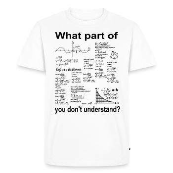 Algebra mathematics math teacher studying at university high school - Men's Premium Organic T-Shirt - white - Front - Nico (187cm)
