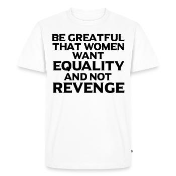 Cadeau féministe féministe féministe - T-shirt Premium bio Homme - blanc - Devant - Nico (187cm)