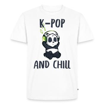 k-pop k pop kpop & and chill Korea Music Cadeau - T-shirt Premium bio Homme - blanc - Devant - Nico (187cm)