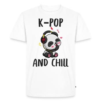 k-pop k pop kpop & and chill Korea Music Cadeau - T-shirt Premium bio Homme - blanc - Devant - Nico (187cm)