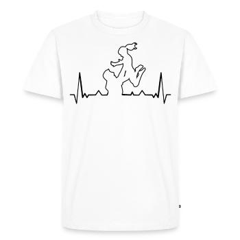 Cadeau de motif père et fille - T-shirt Premium bio Homme - blanc - Devant - Nico (187cm)