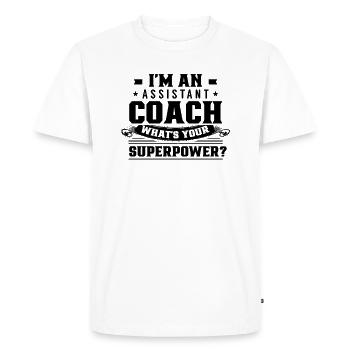 I am an assistant coach job assistant coach - Men's Premium Organic T-Shirt - white - Front - Nico (187cm)