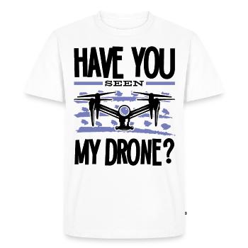 Avez-vous vu mon drone - conception de drone - T-shirt Premium bio Homme - blanc - Devant - Nico (187cm)