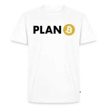 Plan Bitcoin Cryptocurrencies - Buy Bitcoin - Men's Premium Organic T-Shirt - white - Front - Nico (187cm)