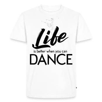 Ballerine Danse Ballet Heartbeat - T-shirt Premium bio Homme - blanc - Devant - Nico (187cm)