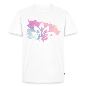 Pastel de yoga Lotus - T-shirt Premium bio Homme - blanc - Devant - Nico (187cm)