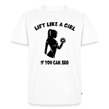 Sports de force Bodybuilder Fitness Girl GYM Sport - T-shirt Premium bio Homme - blanc - Devant - Nico (187cm)