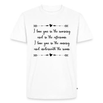 I Love You - Men's Premium Organic T-Shirt - white - Front - Nico (187cm)