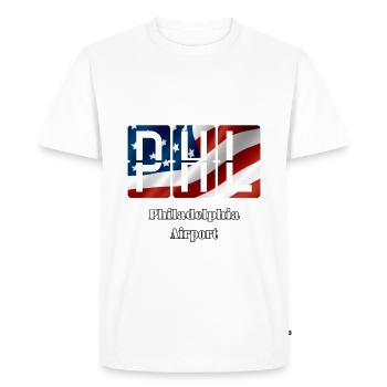 Aéroport de Philadelphie - T-shirt Premium bio Homme - blanc - Devant - Nico (187cm)