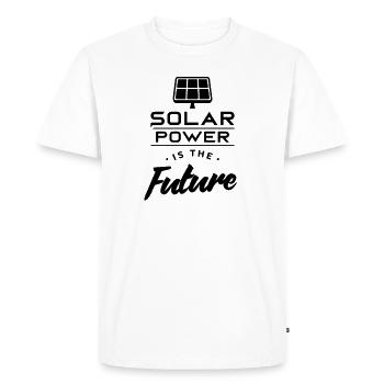 L'énergie solaire est l'avenir L'énergie solaire - T-shirt Premium bio Homme - blanc - Devant - Nico (187cm)