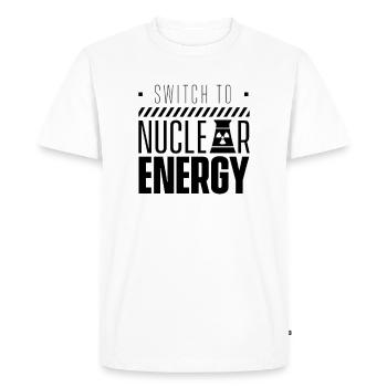 Switch to nuclear power nuclear power nuclear energy - Men's Premium Organic T-Shirt - white - Front - Nico (187cm)