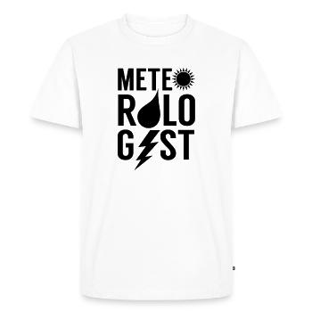 Météorologue prévisions météorologiques météorologie - T-shirt Premium bio Homme - blanc - Devant - Nico (187cm)