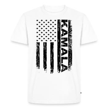 Kamala Harris America Flag Kamala Gift - Men's Premium Organic T-Shirt - white - Front - Nico (187cm)