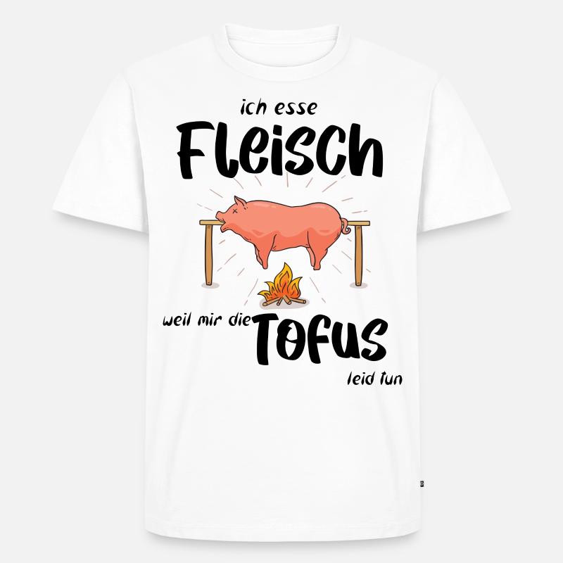 ich esse Fleisch - Männer Premium Bio T-Shirt - Weiß