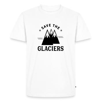 Sauver Les glaciers La fonte des glaciers - T-shirt Premium bio Homme - blanc - Devant - Nico (187cm)
