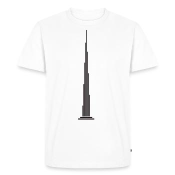 Dubai Tower Burj - T-shirt Premium bio Homme - blanc - Devant - Nico (187cm)