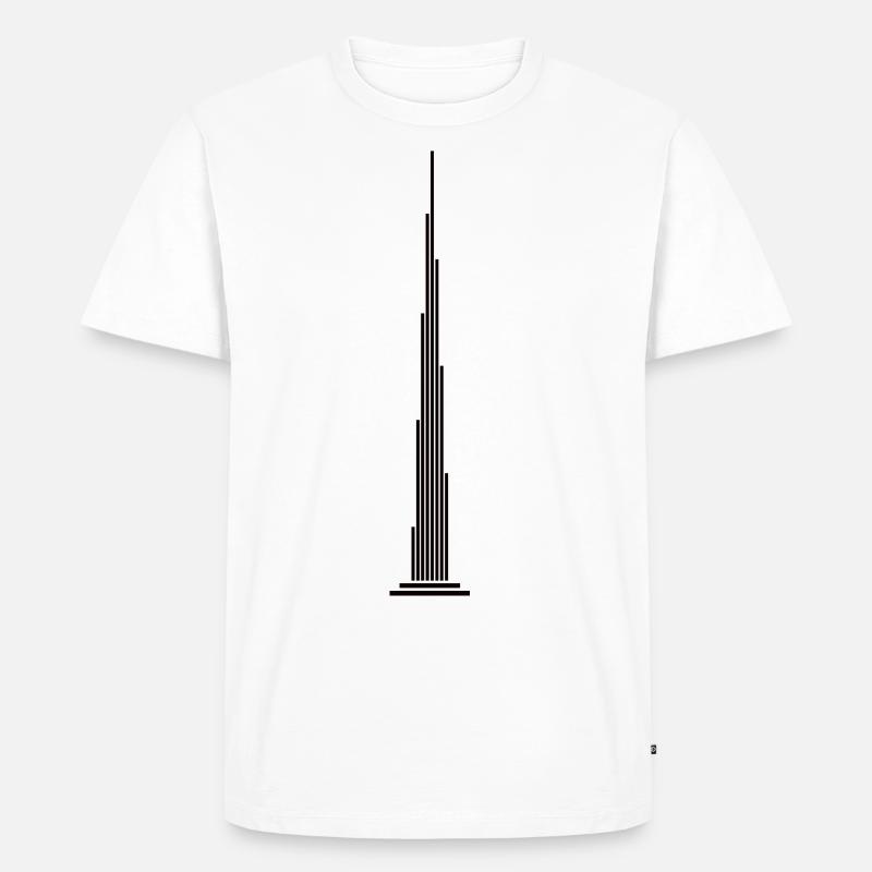 Dubai Tower Burj - Männer Premium Bio T-Shirt - Weiß