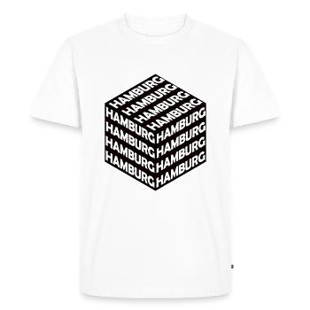 Hamburg Dés - T-shirt Premium bio Homme - blanc - Devant - Nico (187cm)
