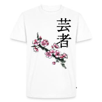 Fox Japan Asia Bamboo Sun Kanji Nature Geisha - Men's Premium Organic T-Shirt - white - Front - Nico (187cm)