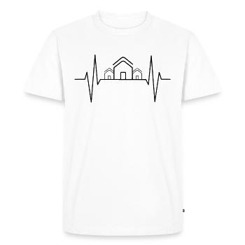 Architect Heartbeat Houses - Men's Premium Organic T-Shirt - white - Front - Nico (187cm)