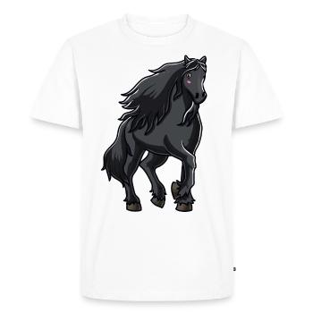 Friesian Horse Horse Lover Gift - Men's Premium Organic T-Shirt - white - Front - Nico (187cm)