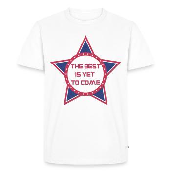 The best is yet - Men's Premium Organic T-Shirt - white - Front - Nico (187cm)