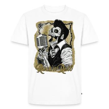 rocknroll - T-shirt Premium bio Homme - blanc - Devant - Nico (187cm)