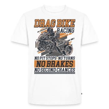 Drag Racing Course Motorsport Moto - T-shirt Premium bio Homme - blanc - Devant - Nico (187cm)