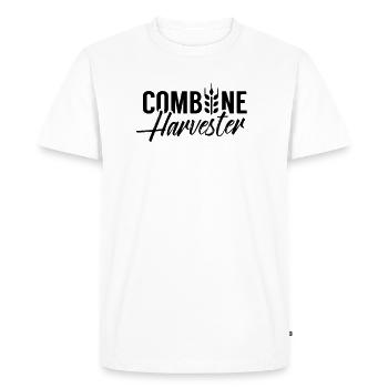 Combine harvester driver harvest agricultural machine combine harvester - Men's Premium Organic T-Shirt - white - Front - Nico (187cm)