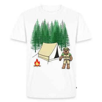 Wilderness Scout Expedition Adventure - Men's Premium Organic T-Shirt - white - Front - Nico (187cm)