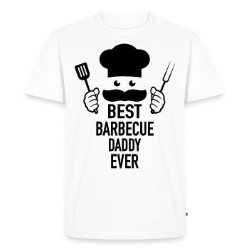 Best Barbecue Daddy Ever - BBQ Grill Master - Men's Premium Organic T-Shirt - white - Front - Nico (187cm)