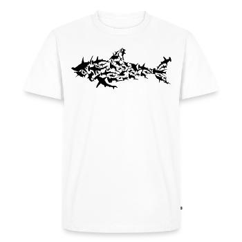 Requins requins - T-shirt Premium bio Homme - blanc - Devant - Nico (187cm)