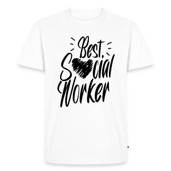 Best Social Worker Social Work Social Work - Men's Premium Organic T-Shirt - white - Front - Nico (187cm)