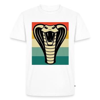 cobra - Men's Premium Organic T-Shirt - white - Front - Nico (187cm)