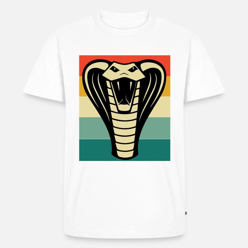 Kobra - Männer Premium Bio T-Shirt - Weiß