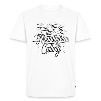 The mountains call mountain mountaineers - Men's Premium Organic T-Shirt - white - Front - Nico (187cm)