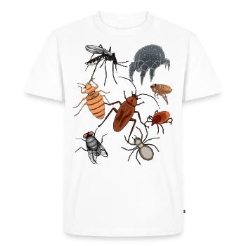 Ravageurs Insectes Animaux de compagnie Vermine - T-shirt Premium bio Homme - blanc - Devant - Nico (187cm)
