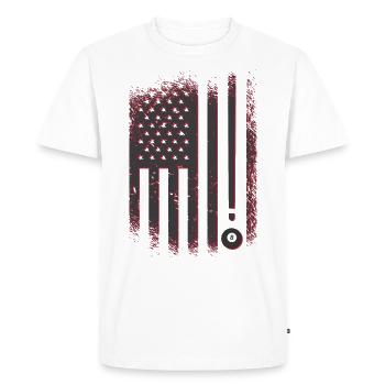 Billard Drapeau américain - T-shirt Premium bio Homme - blanc - Devant - Nico (187cm)