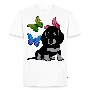Chiens Frügling Sentiments printaniers Teckel Chien - T-shirt Premium bio Homme - blanc - Devant - Nico (187cm)