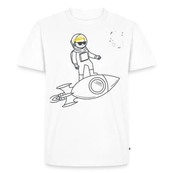GME To The Moon No Limits - Men's Premium Organic T-Shirt - white - Front - Nico (187cm)