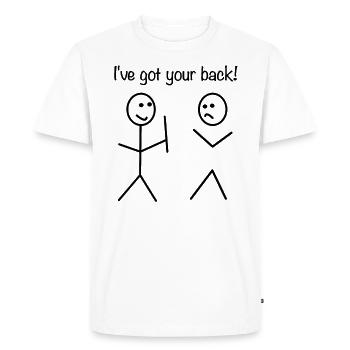 Je vais te faire revenir! - Cadeau de mème - T-shirt Premium bio Homme - blanc - Devant - Nico (187cm)